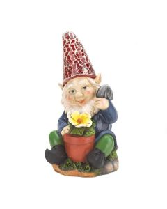GARDENING GNOME SOLAR STATUE